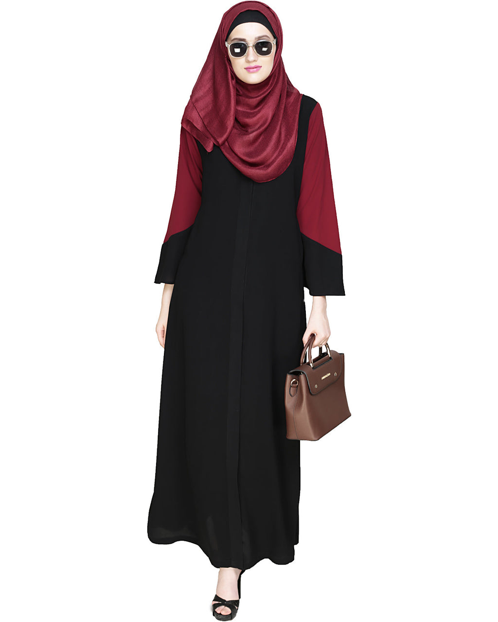 Folksy Abaya Black