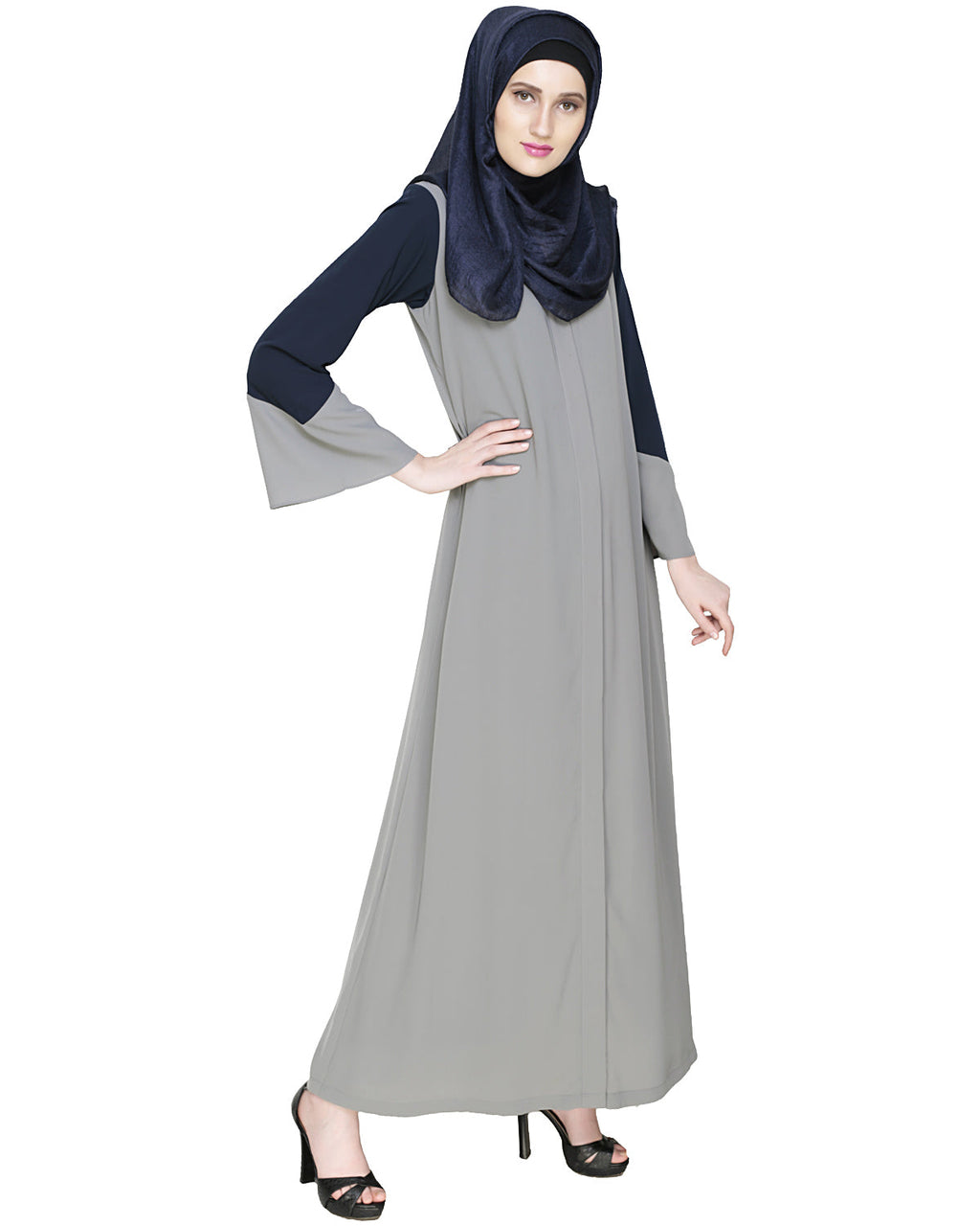 Folksy Abaya Grey