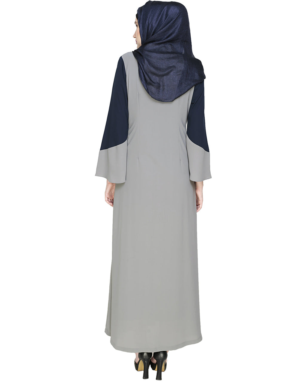 Folksy Abaya Grey