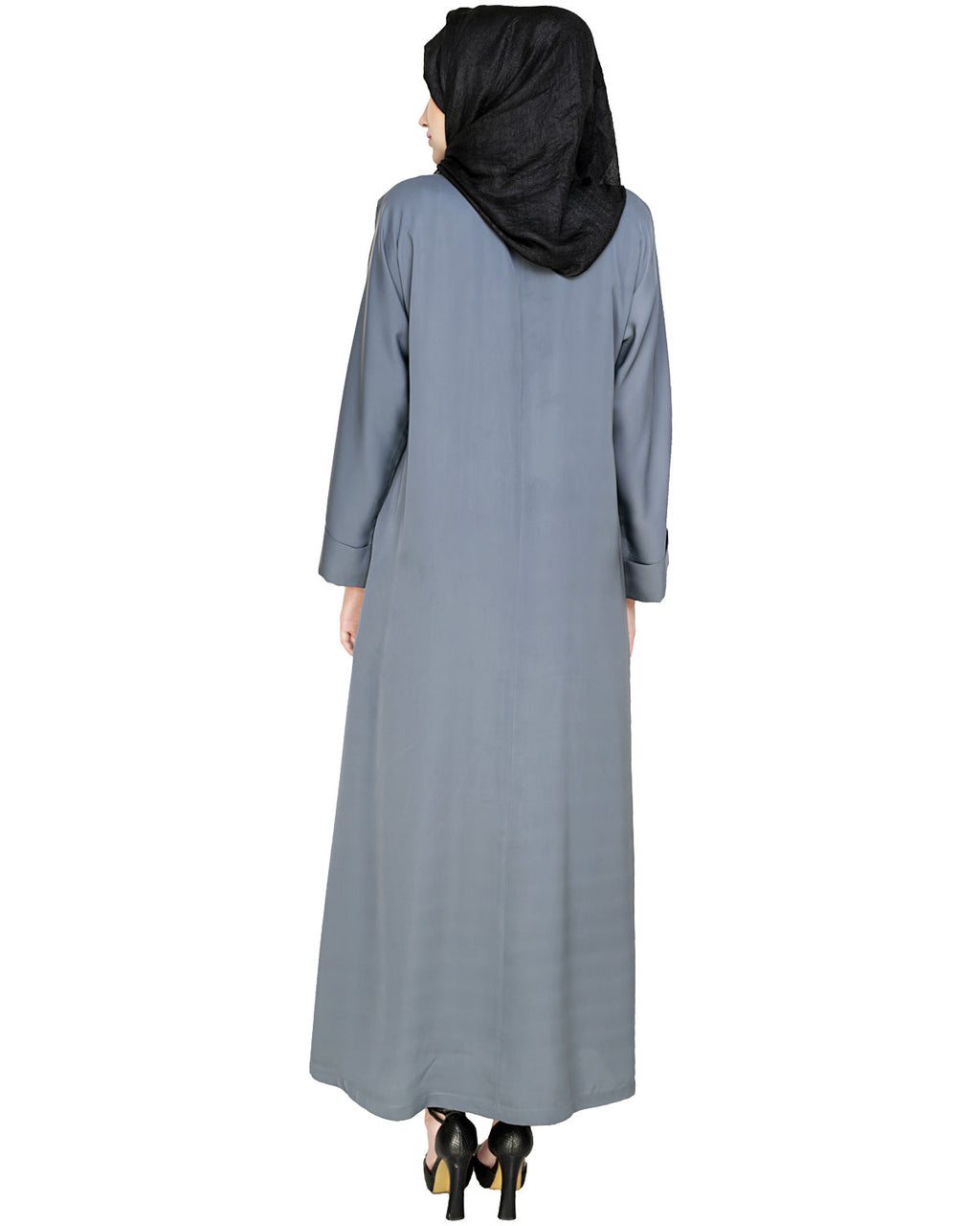 Botanic Beaded Dubai Style Abaya Oak Brown