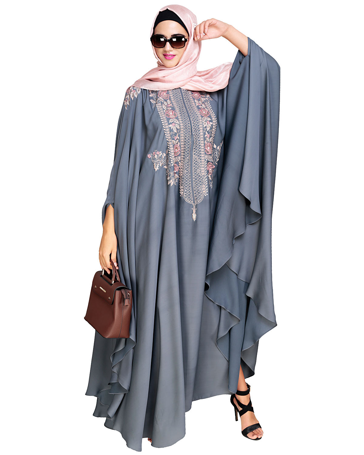 Royal Beige Irani Kaftan Wine