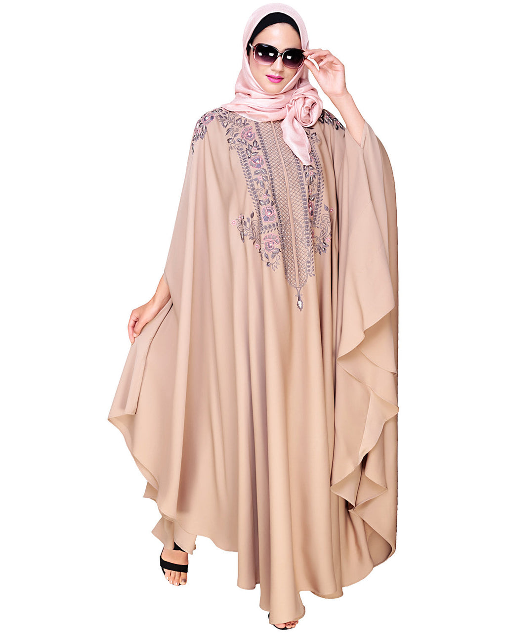 Royal Beige Irani Kaftan Wine