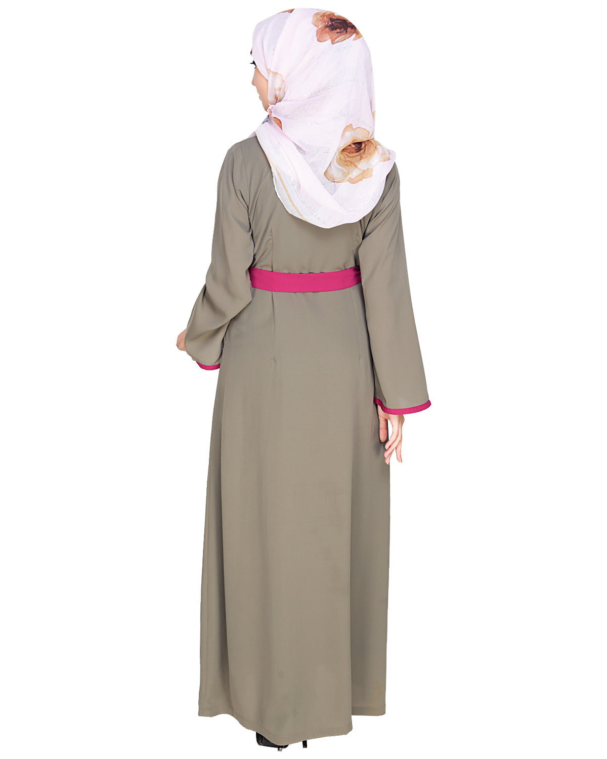 Vougish Angarkha Abaya Grey