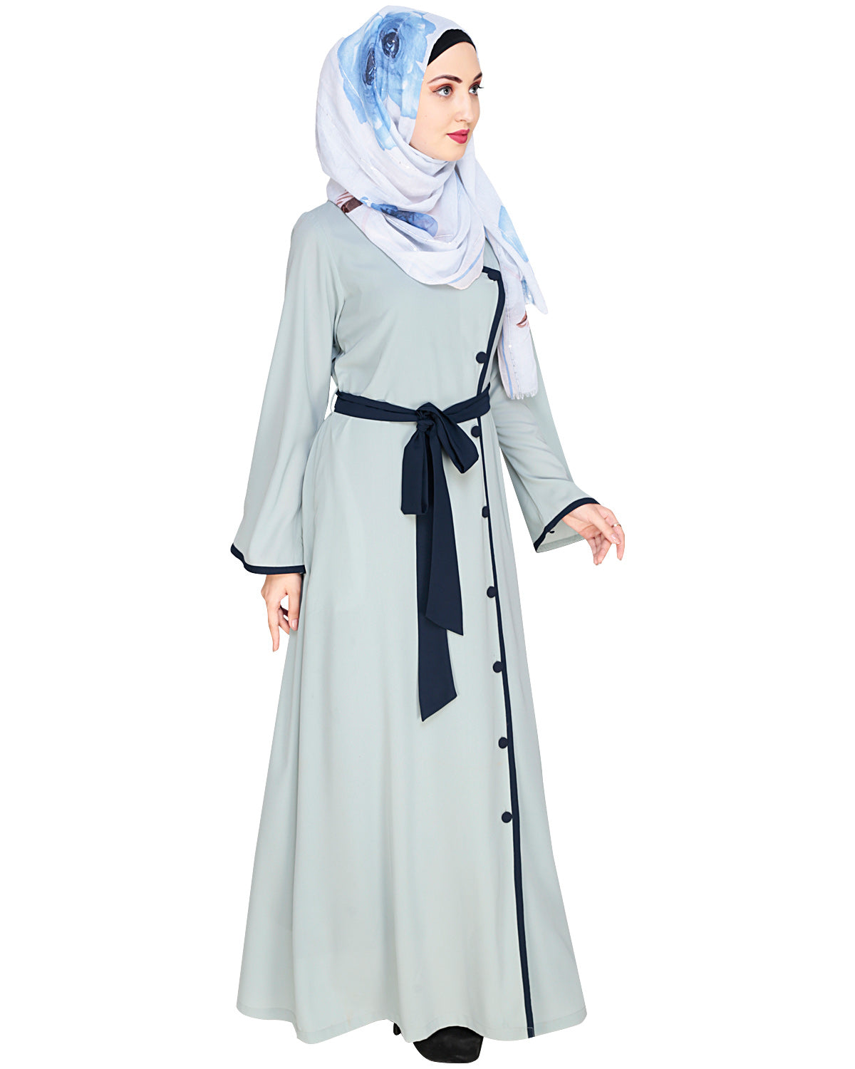 Vougish Angarkha Abaya Sage Green