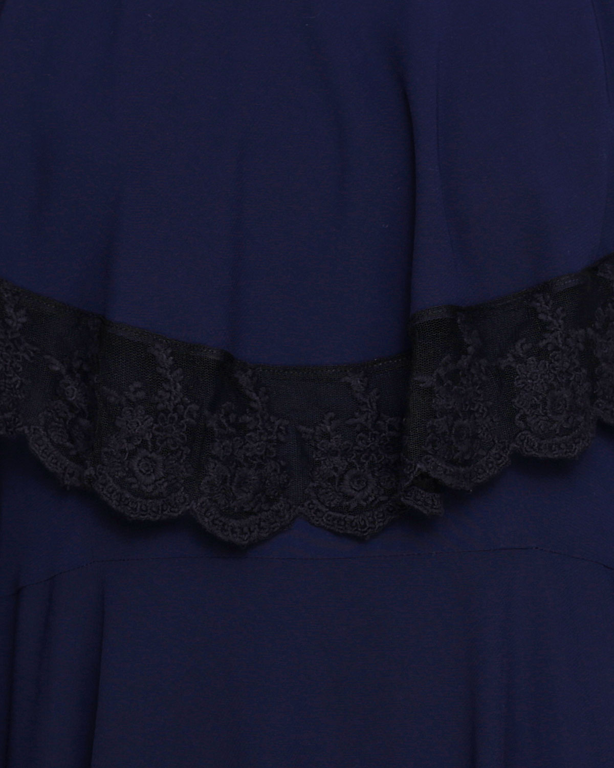 Flouncy Laced Abaya Blue