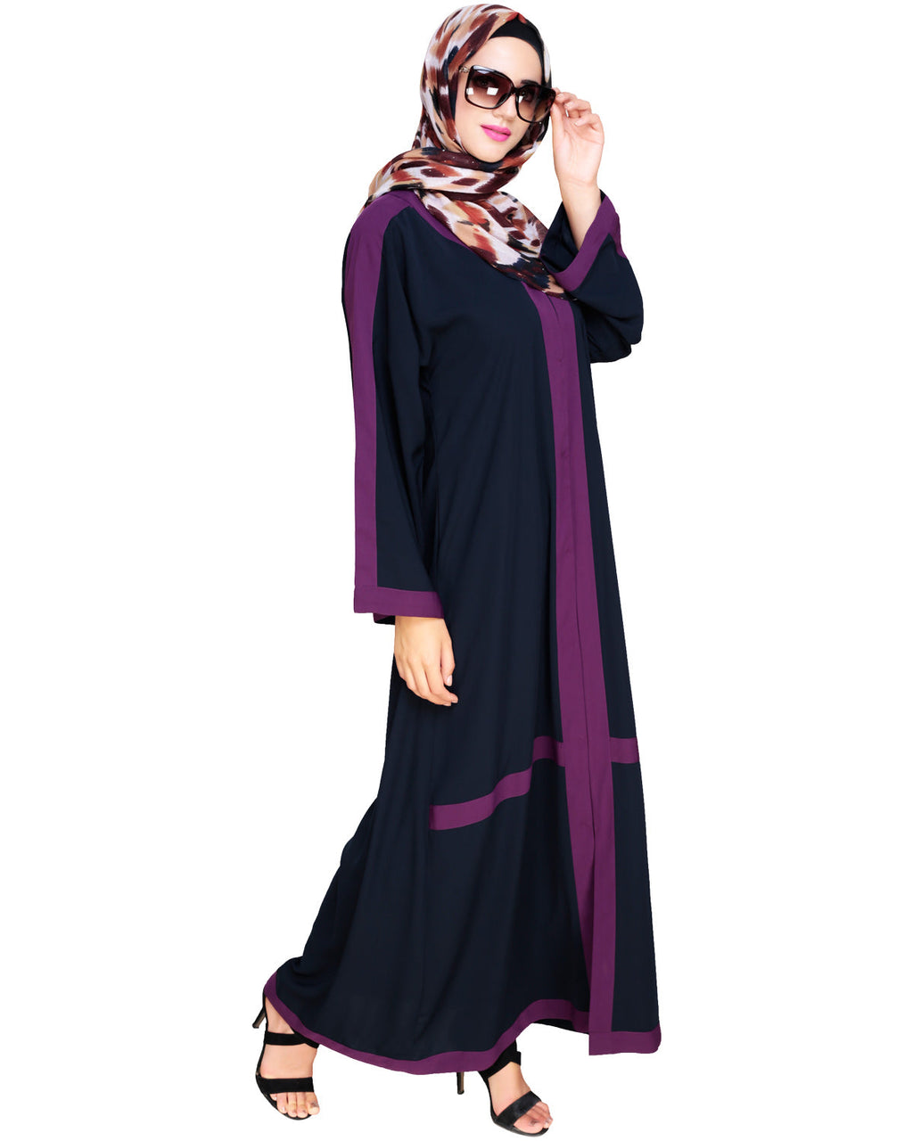 Enswathe Dubai Style Abaya Blue