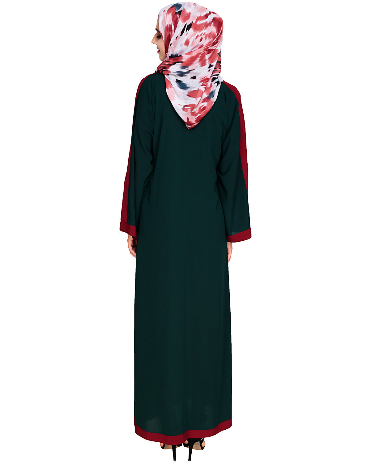 Enswathe Dubai Style Abaya Bottle Green
