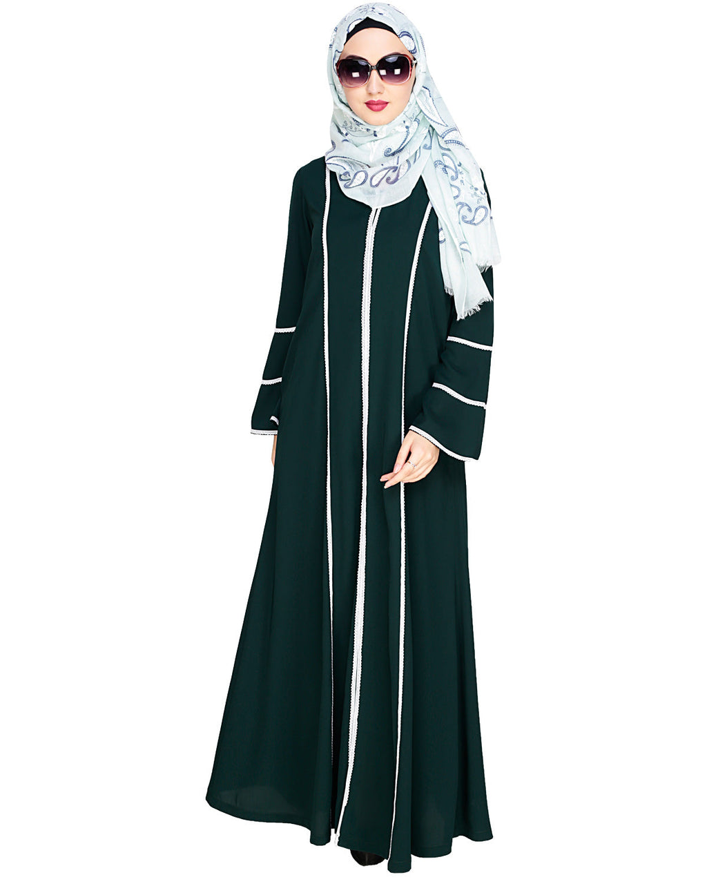 Snazzy Lace Abaya Green