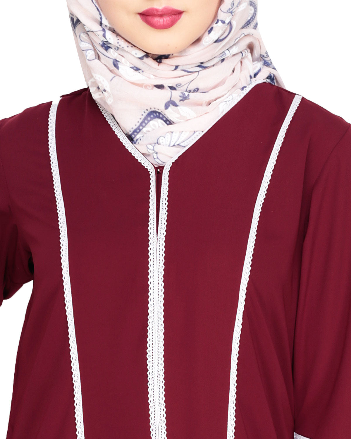 Snazzy Lace Abaya Purple