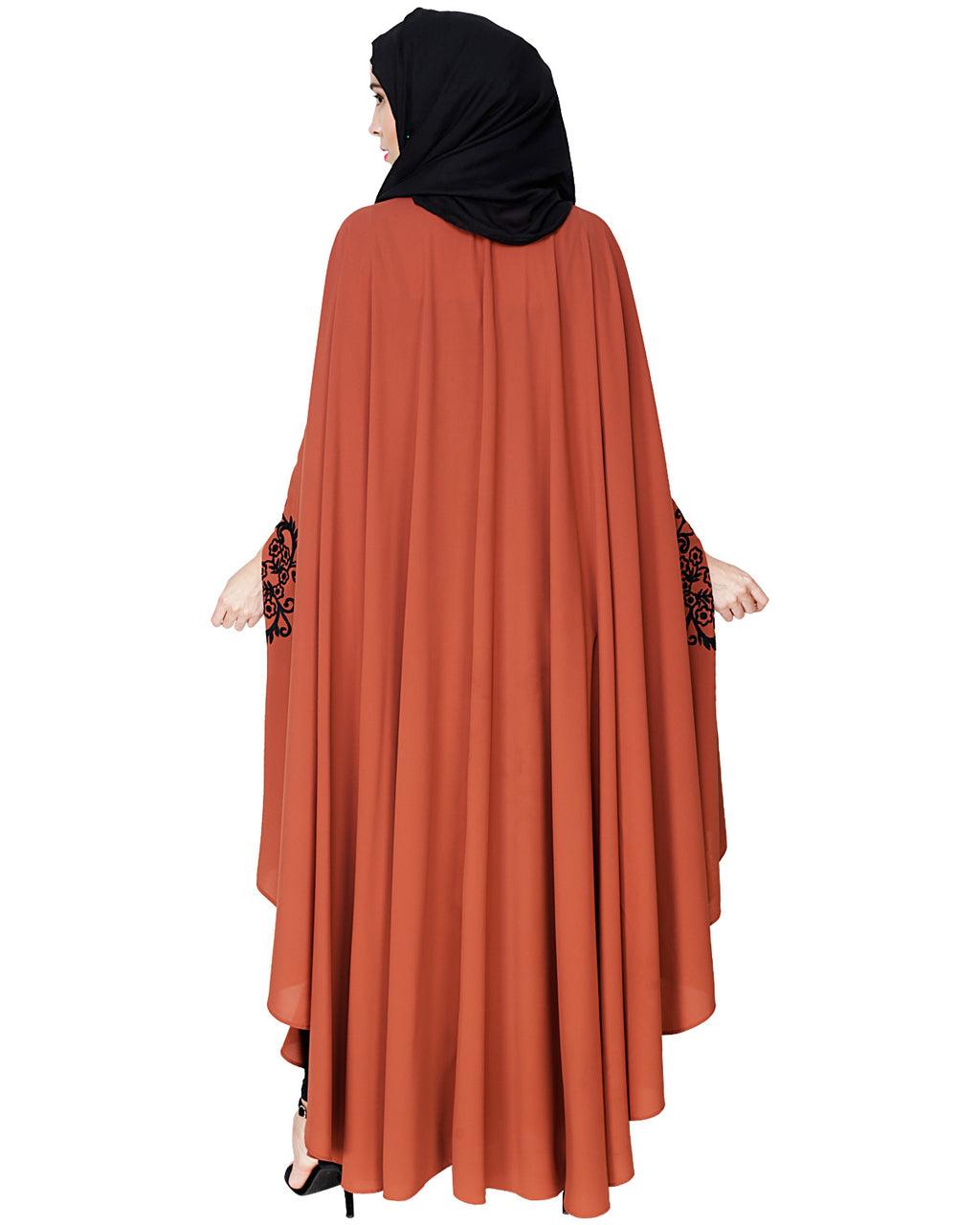 Delicate Embroidered Grey Irani Kaftan
