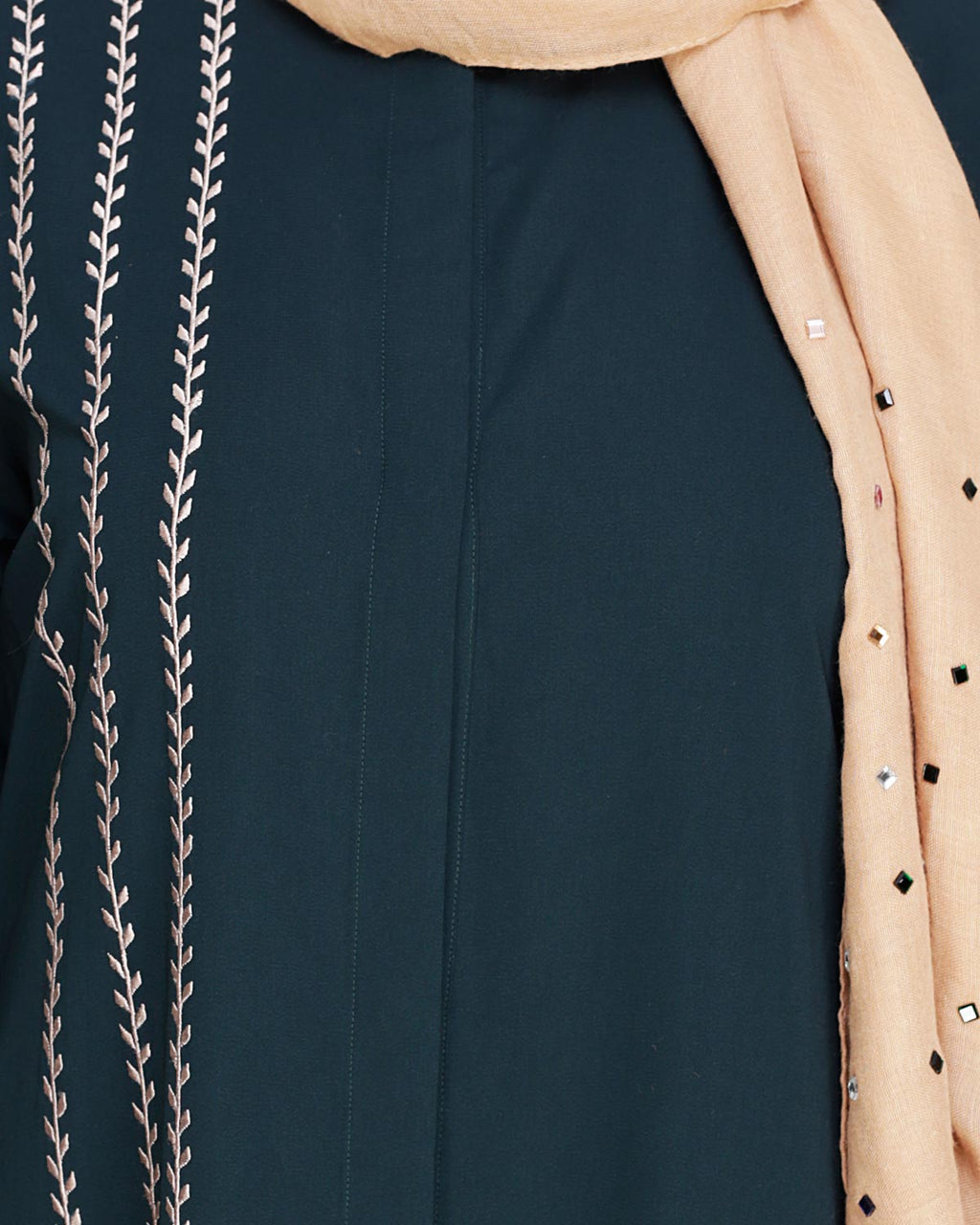 Elegant Embroidered Abaya Green