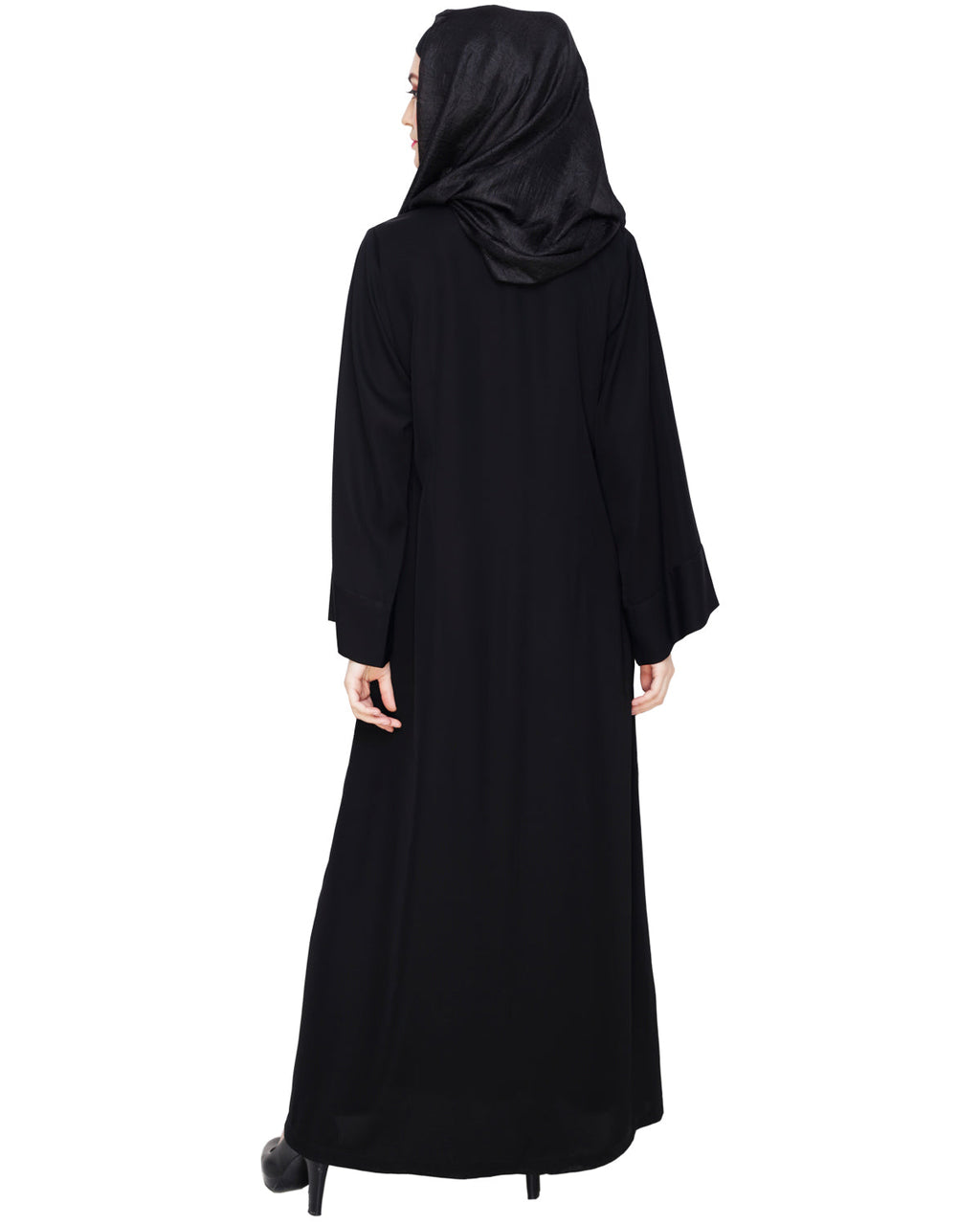 Magnificient Black Dubai Style Abaya Black