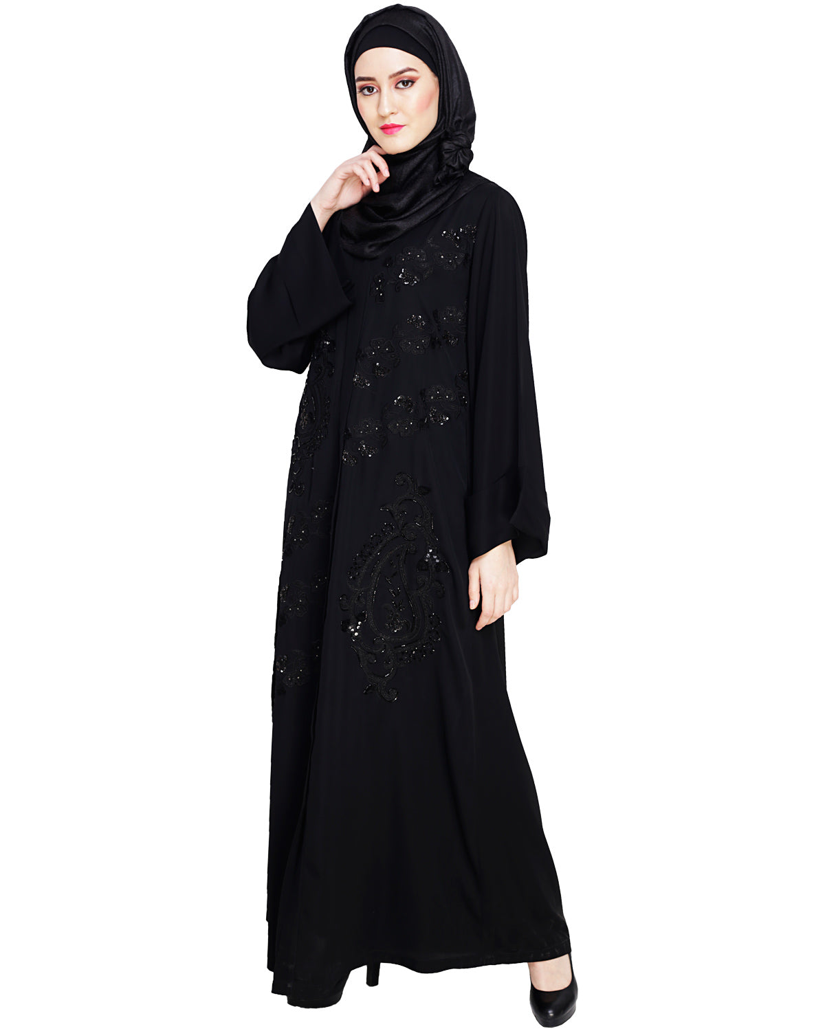 Regal Dubai Style Abaya Black