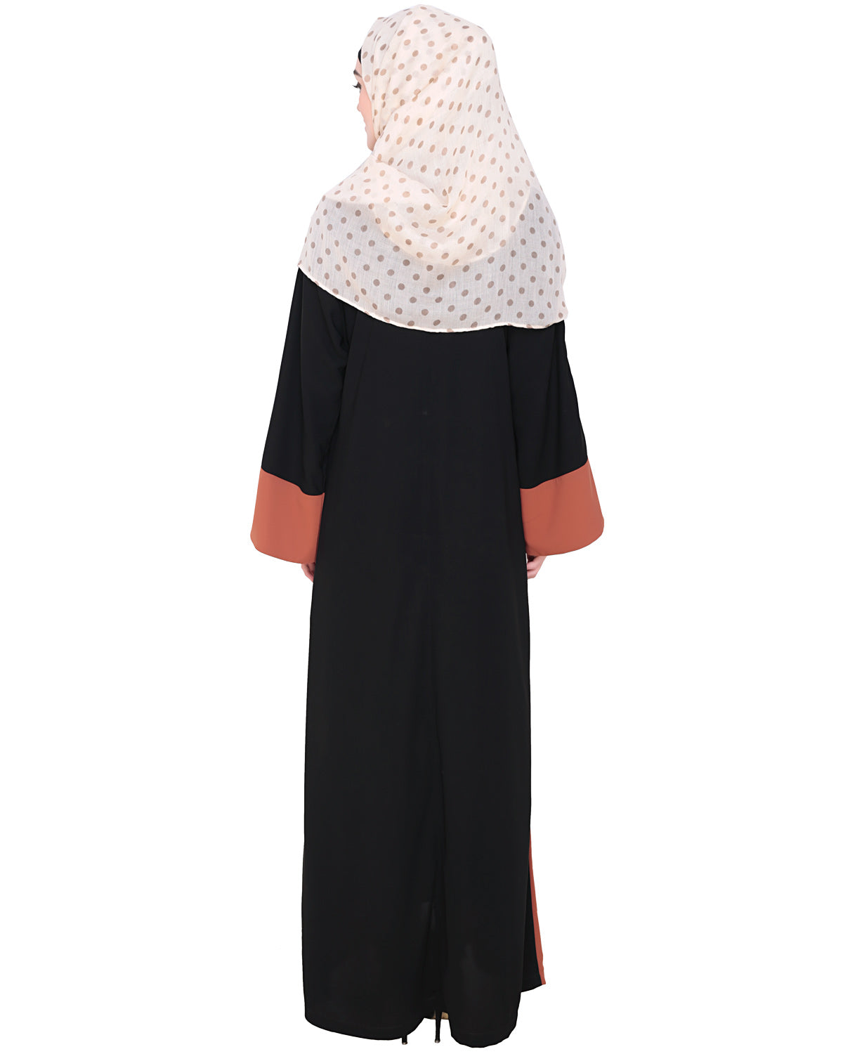 Dazzling Zip-Up Abaya Brick