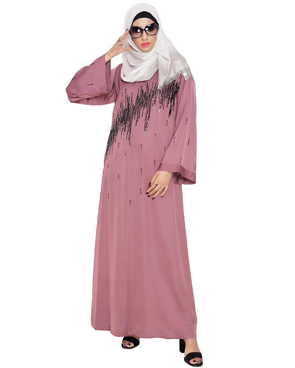 Stardust Dubai Style Abaya Onion Pink XS