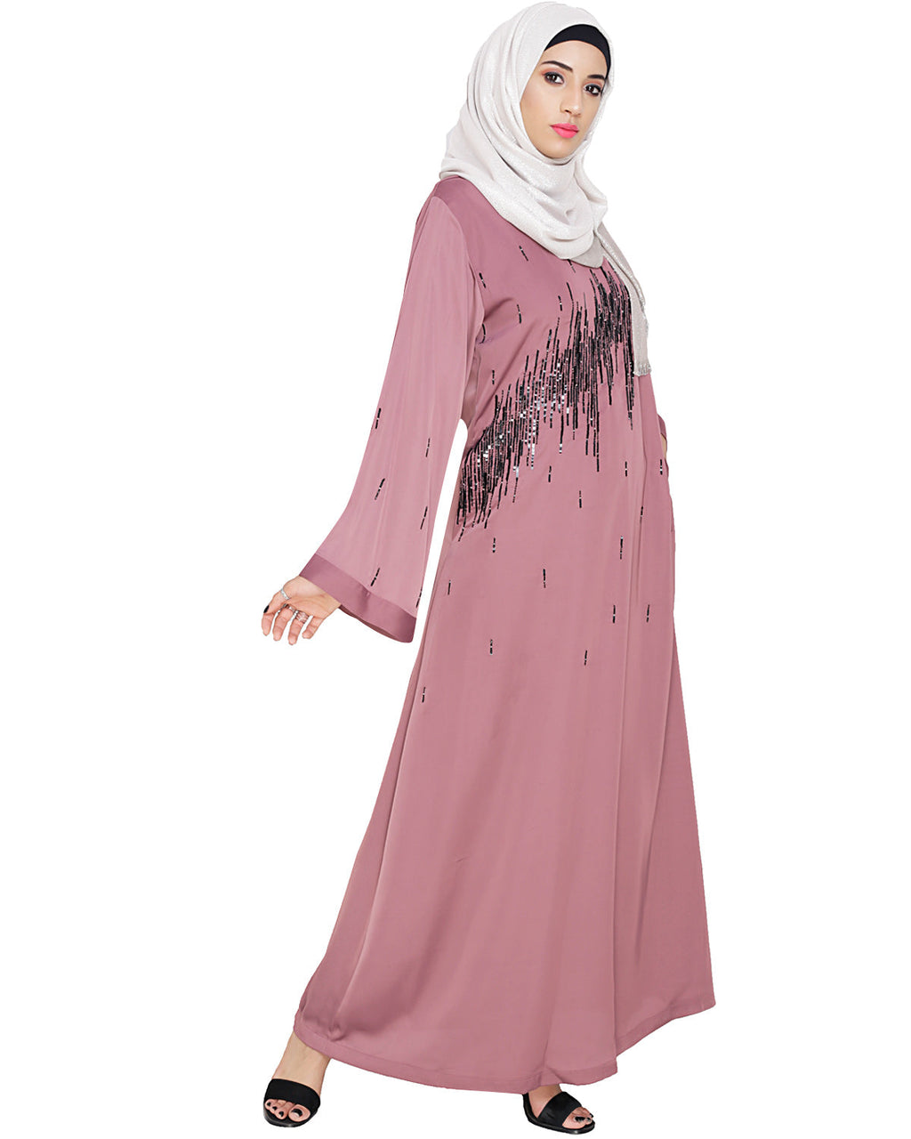 Stardust Dubai Style Abaya Onion Pink XS