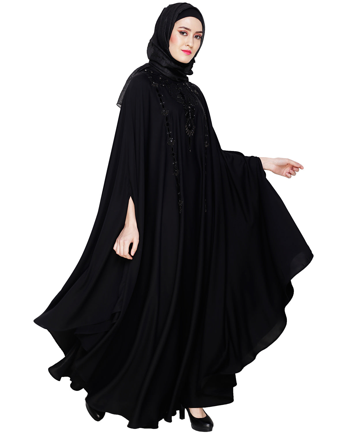 Majestic Black Irani Kaftan Black