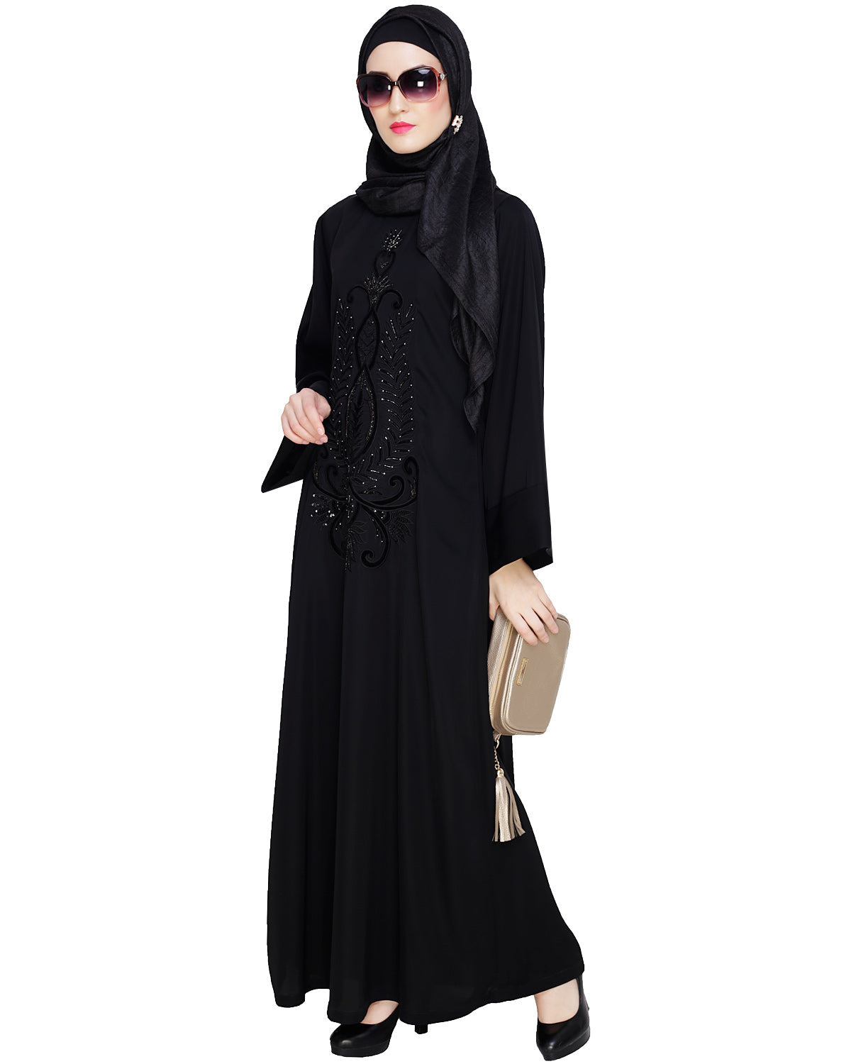 Exclusive Black Dubai Style Abaya Black