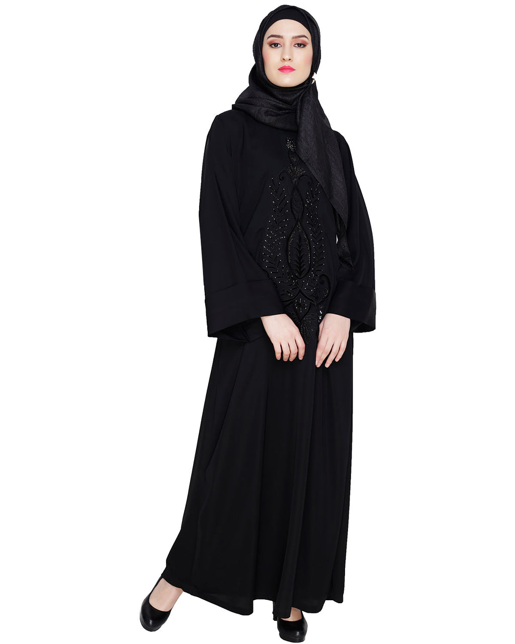 Exclusive Black Dubai Style Abaya Black