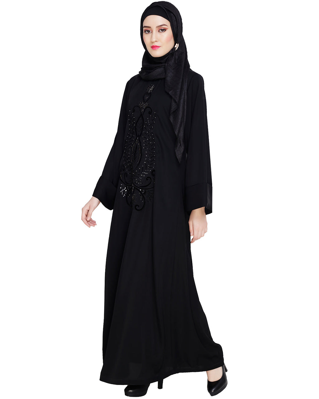 Exclusive Black Dubai Style Abaya Black