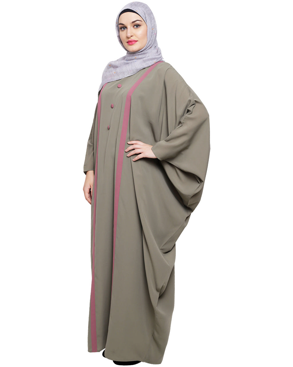 Colourblock Black Kaftan Dead Mint