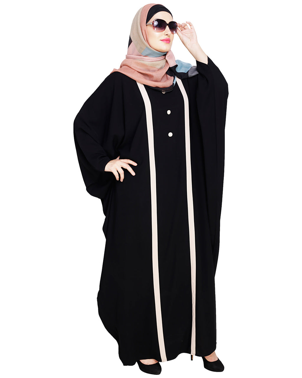 Colourblock Black Kaftan Black