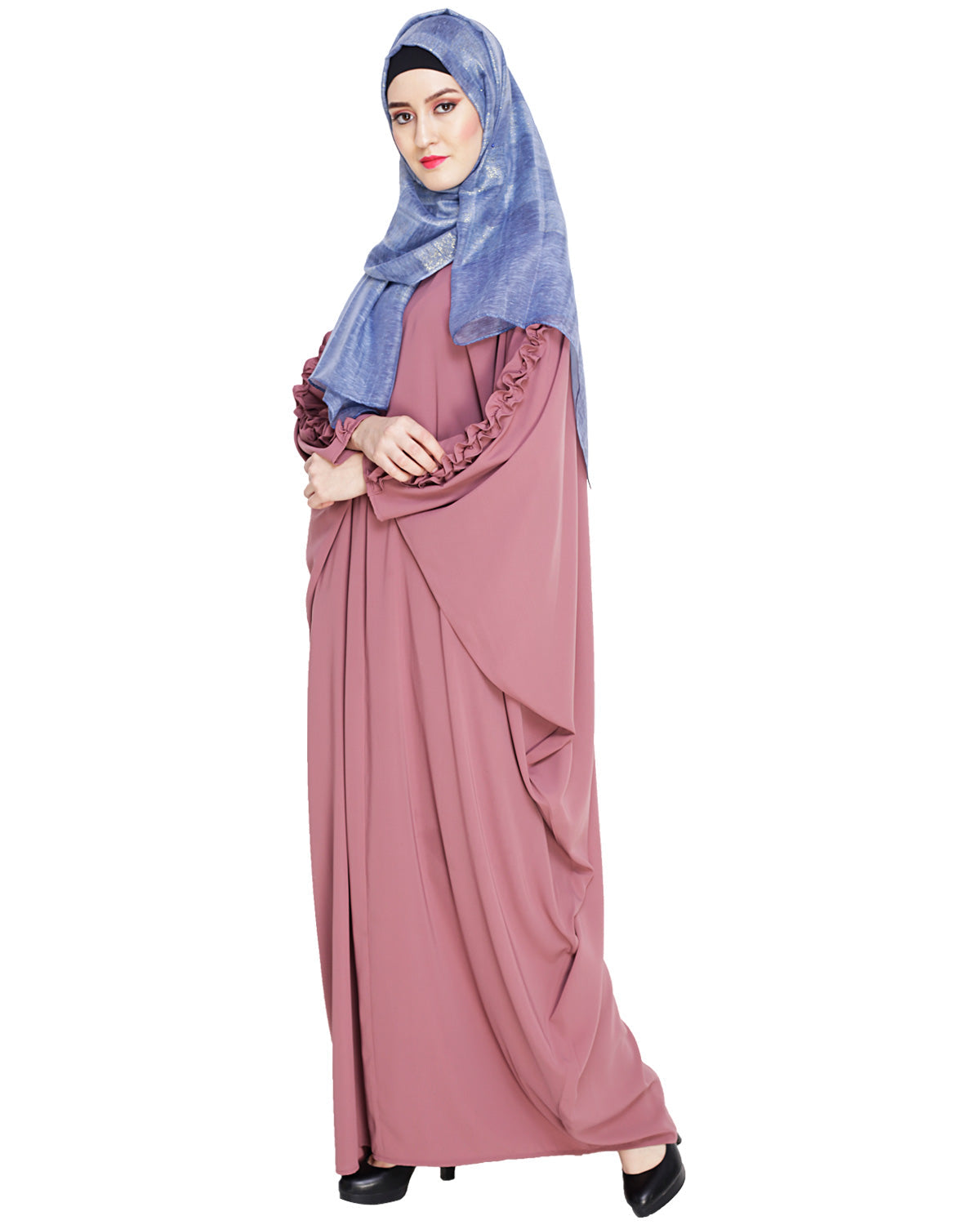 Dreamy Black Kaftan Onion Pink