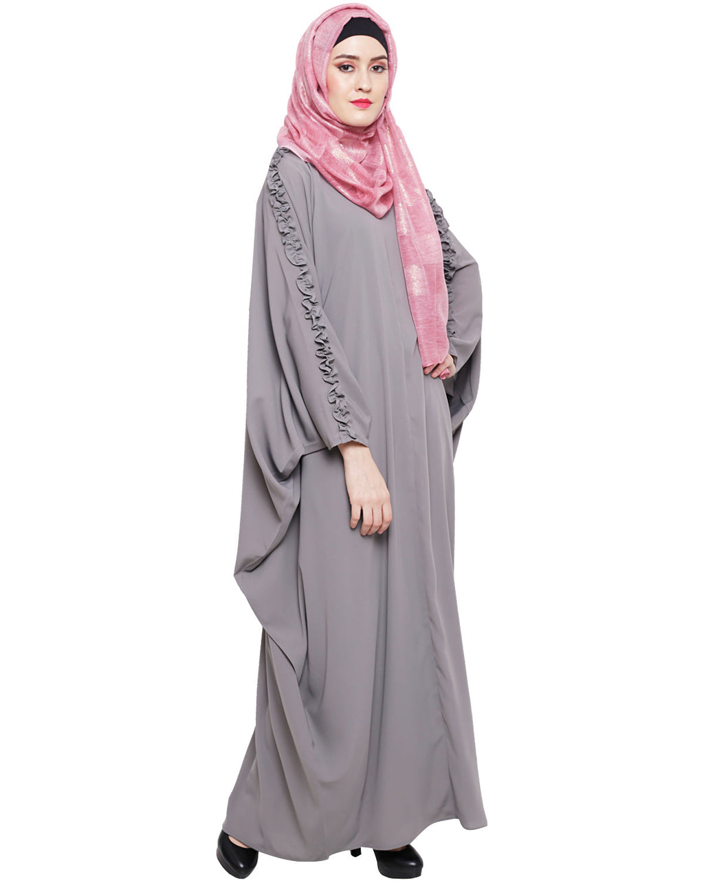 Dreamy Black Kaftan Onion Pink