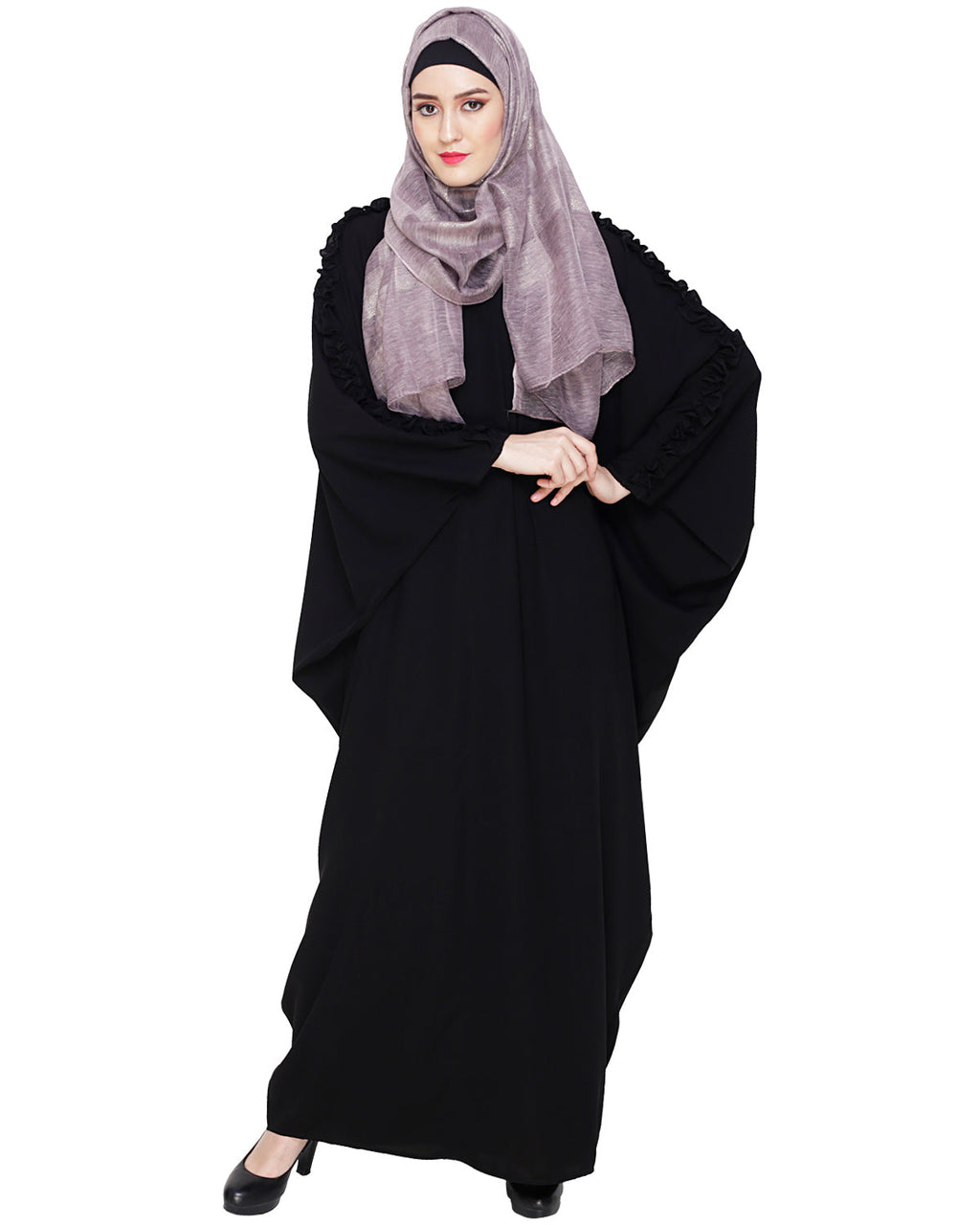 Dreamy Black Kaftan Onion Pink