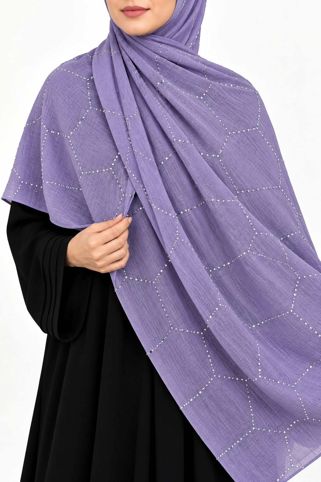Modest Forever Elegant Geometric Line Shimmer Hijab