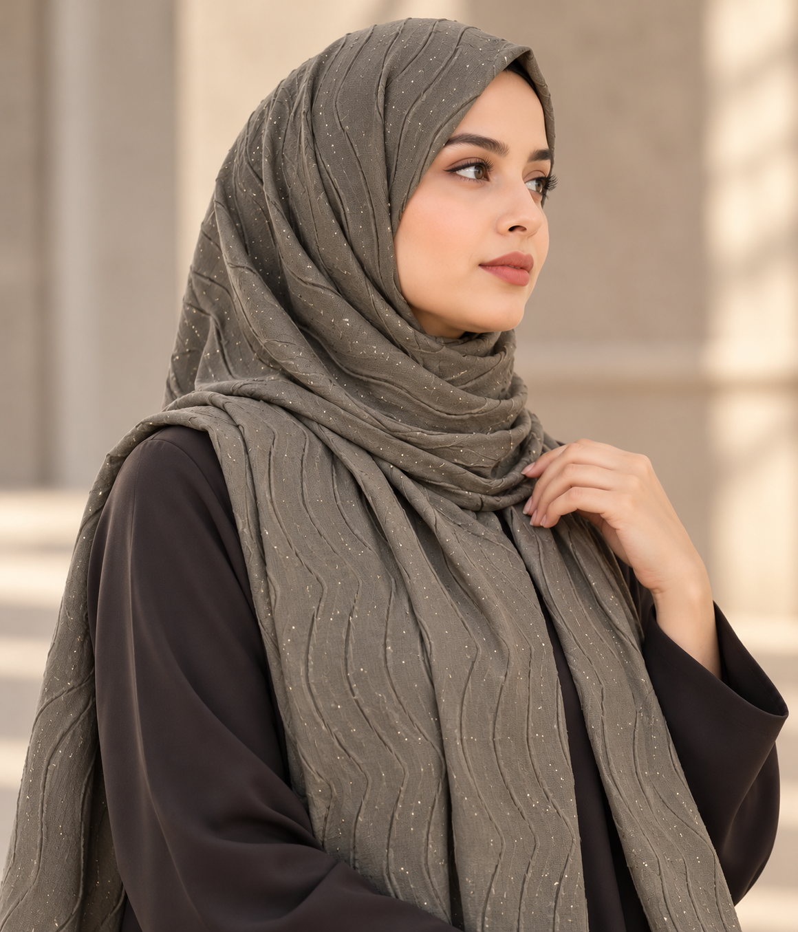 Modest Forever Flowing Wave Pattern Hijab