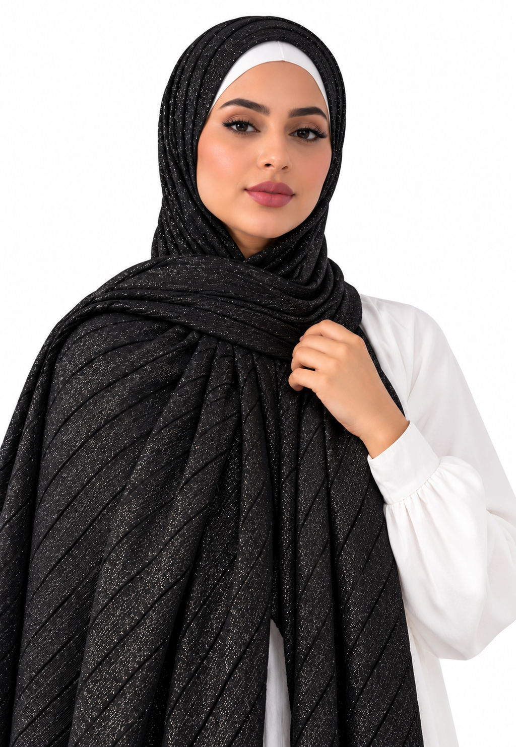 Modest Forever Diagonal Metallic Shimmer Hijab