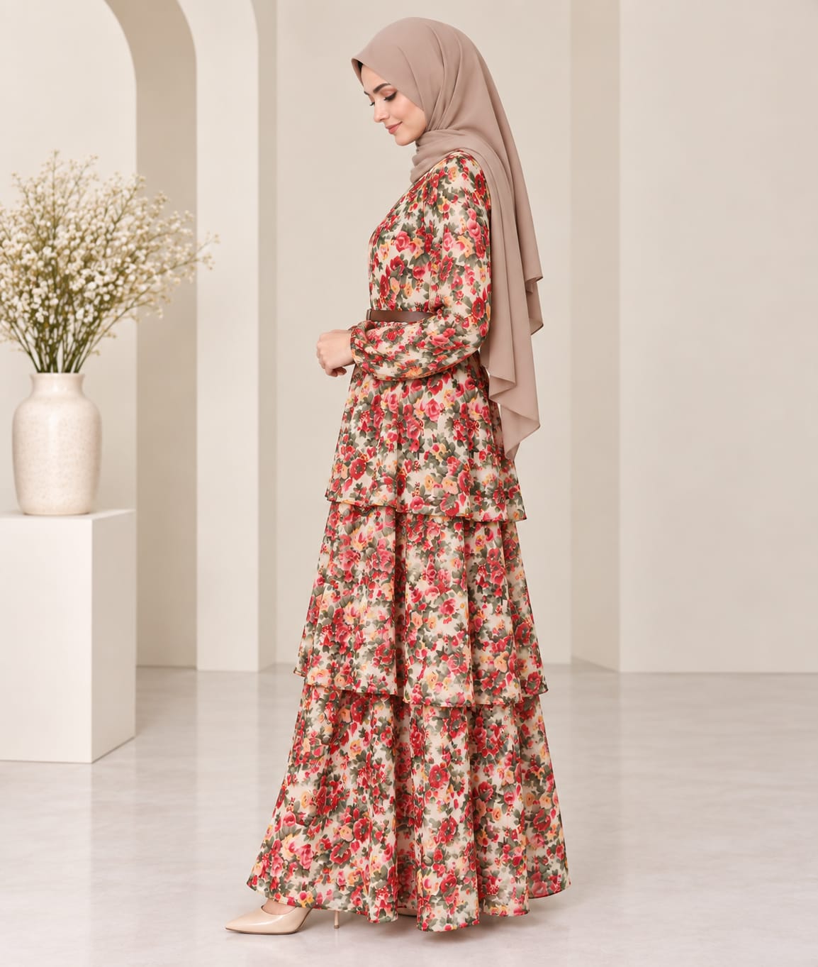 Rosette Garden Tiered Dress