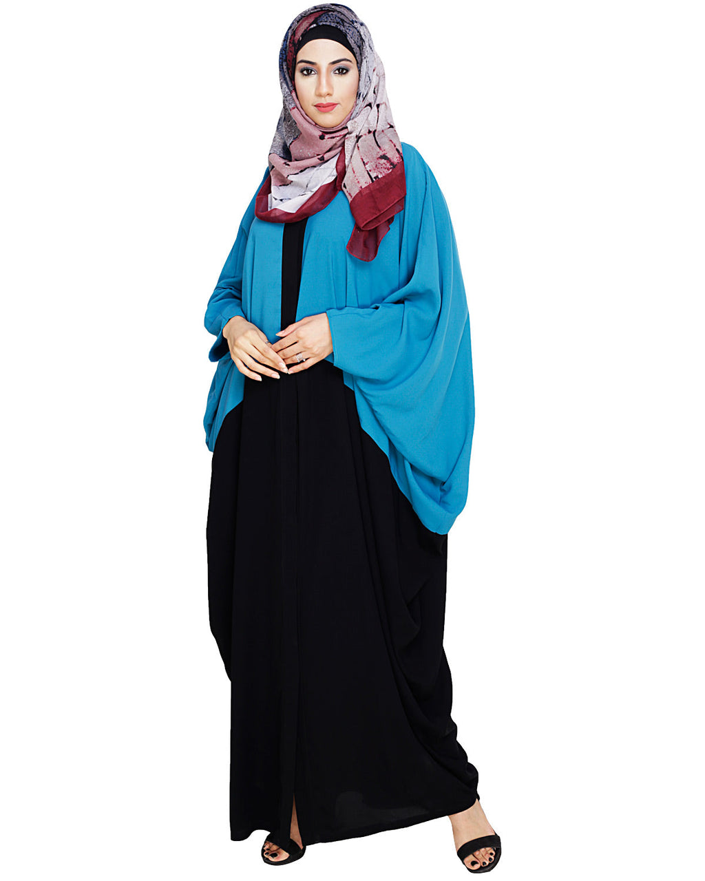 Spiffy Black and Blue Kaftan Blue Black