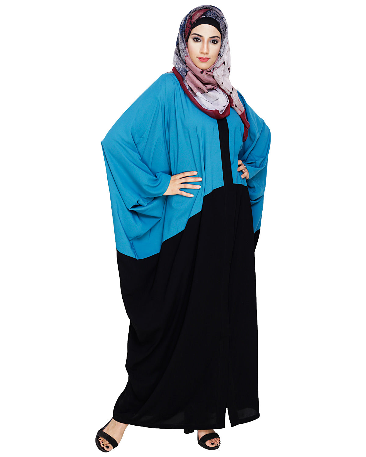 Spiffy Black and Blue Kaftan Blue Black