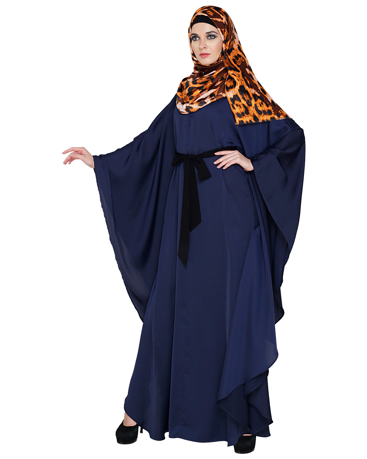 Lavish Dark Brown Kaftan Wine