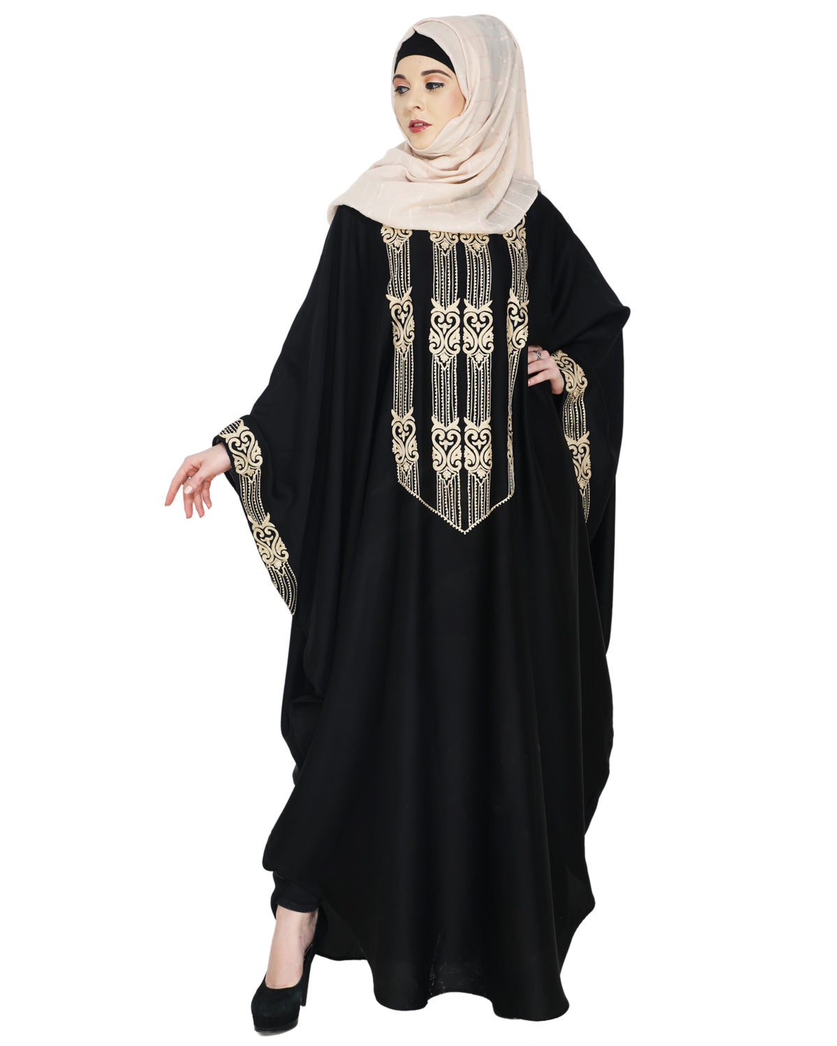 Majestic Black Formal Kaftan Black