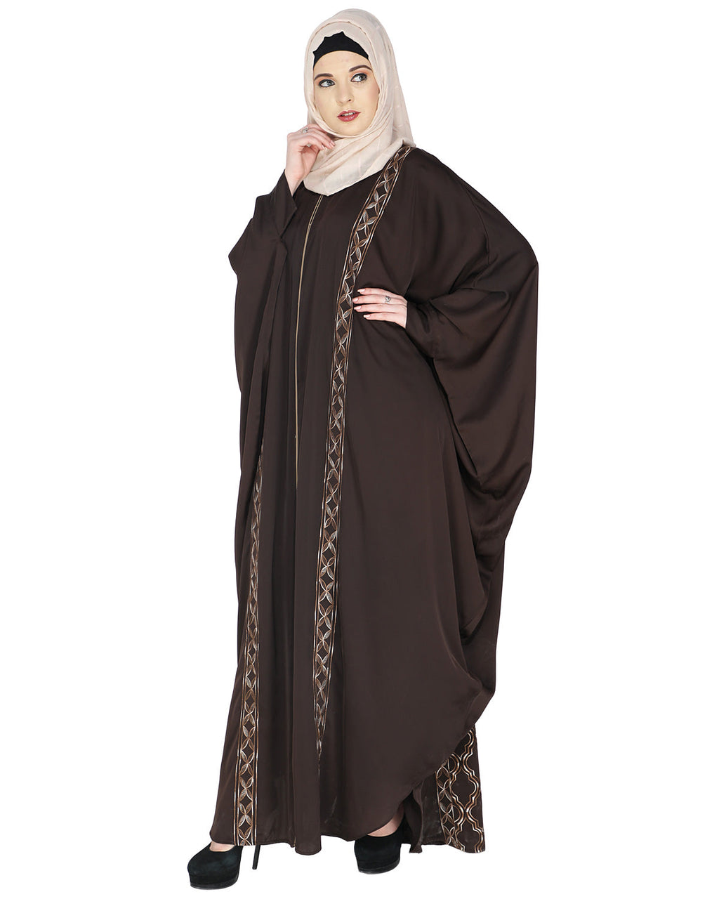 Ravishing Black Kaftan Brown