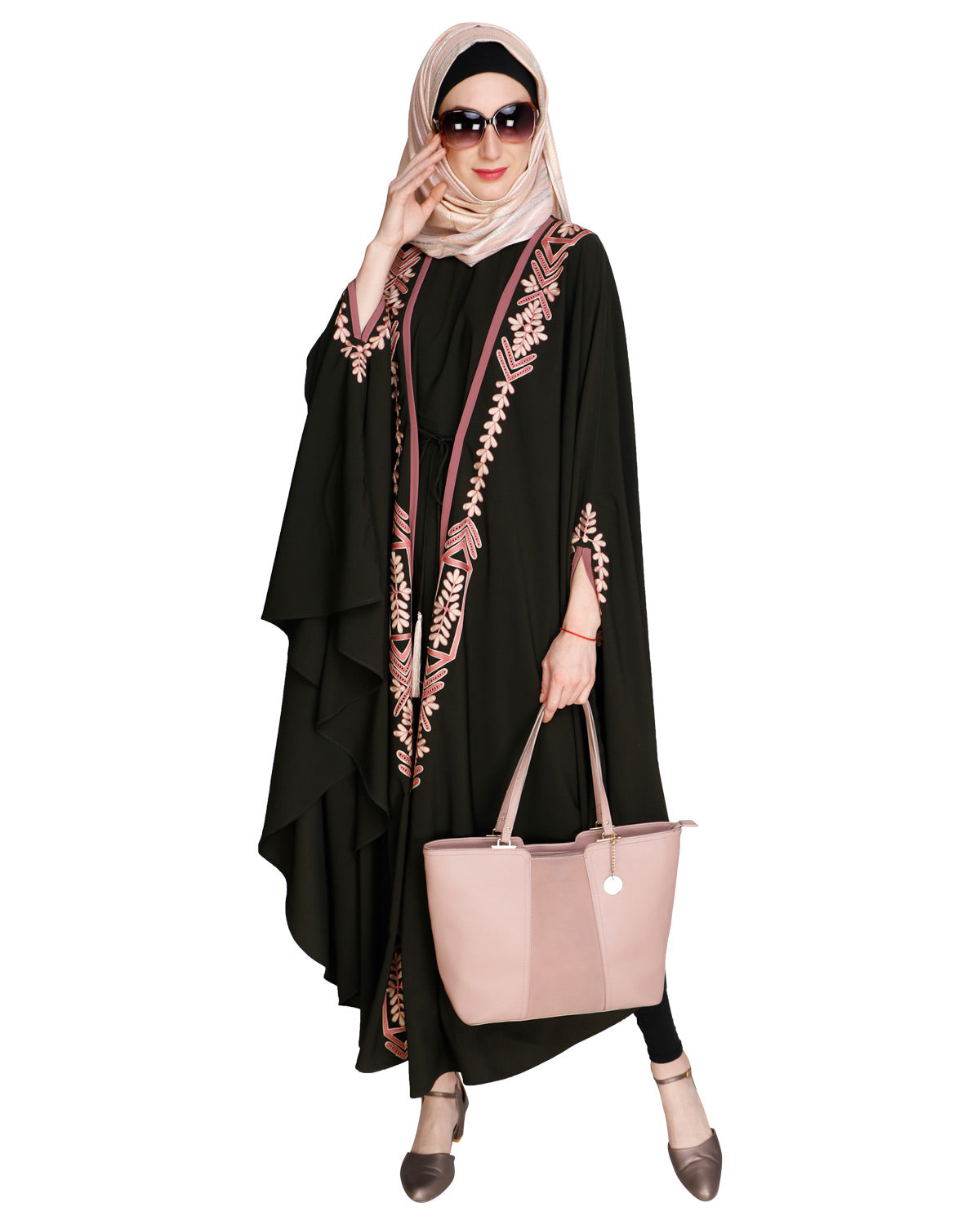 Jacket Style Black Kaftan Wine