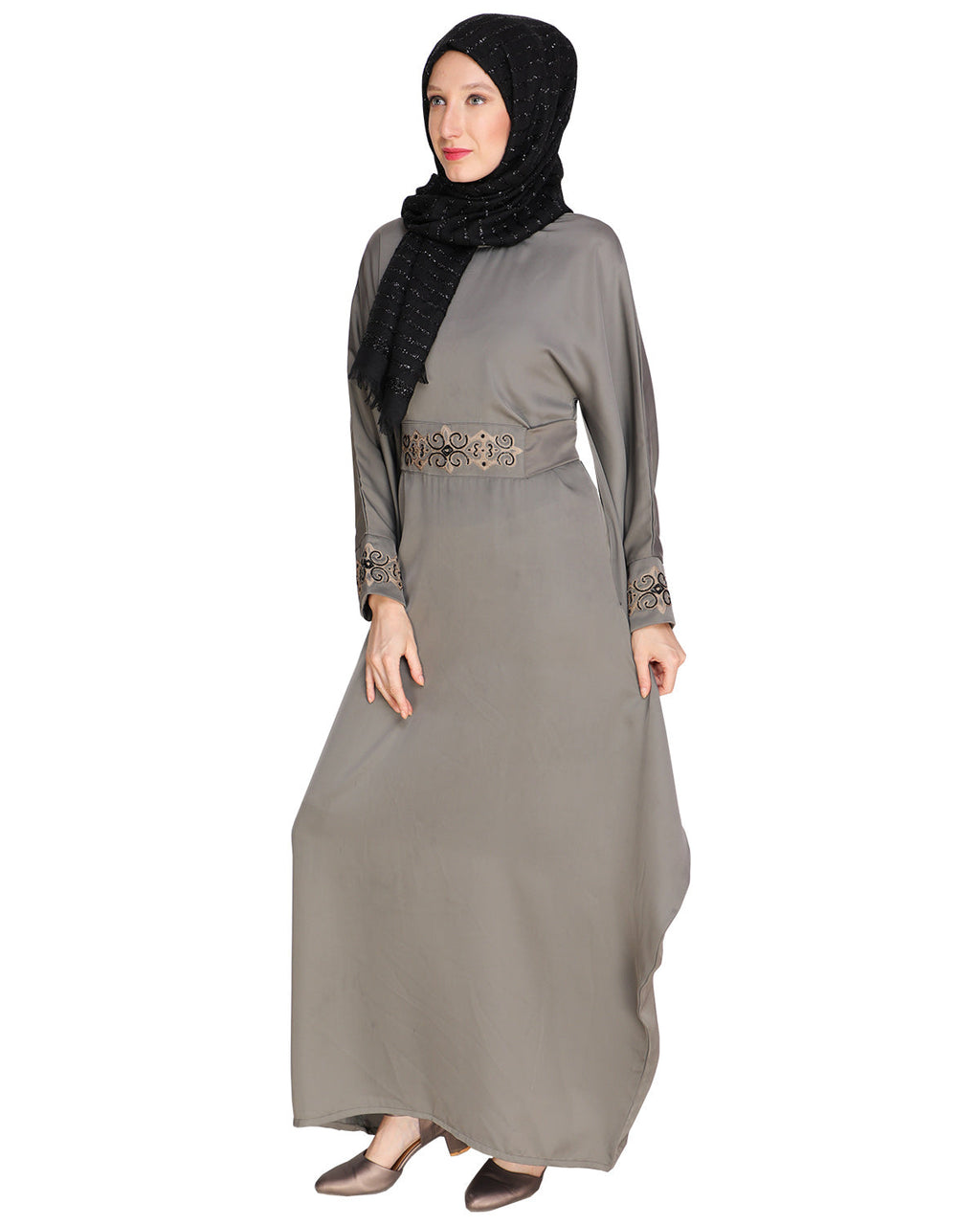 Amazeballs Black Kaftan Gray