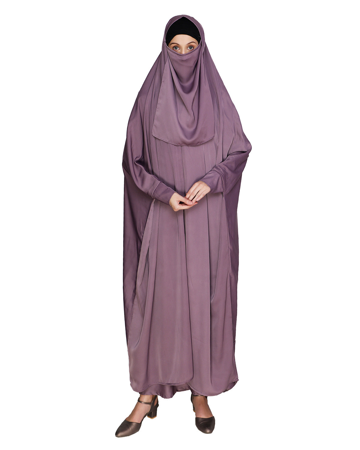 Caramel Brown Iraqi Chaddar set Purple