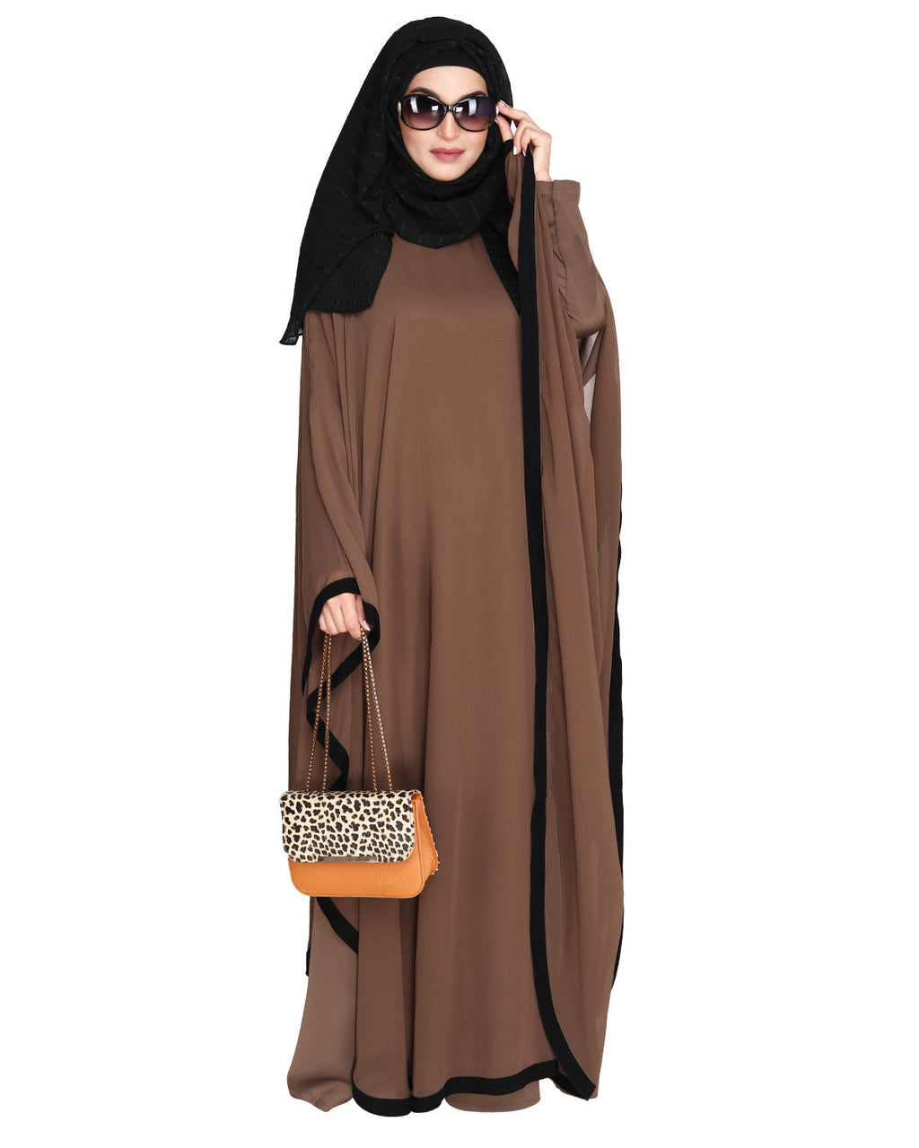 Double Layered Oak Brown Kaftan Brown