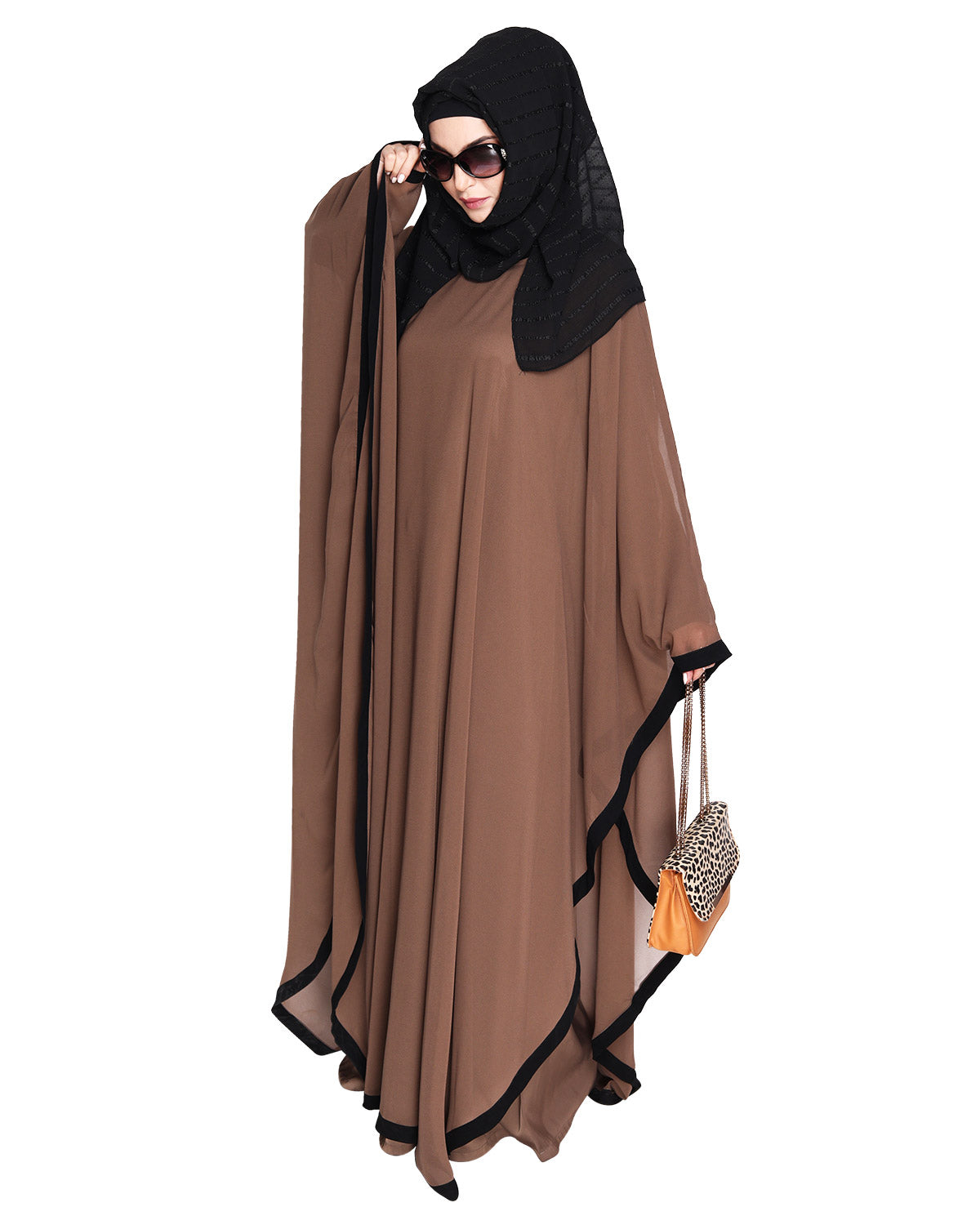 Double Layered Oak Brown Kaftan Brown
