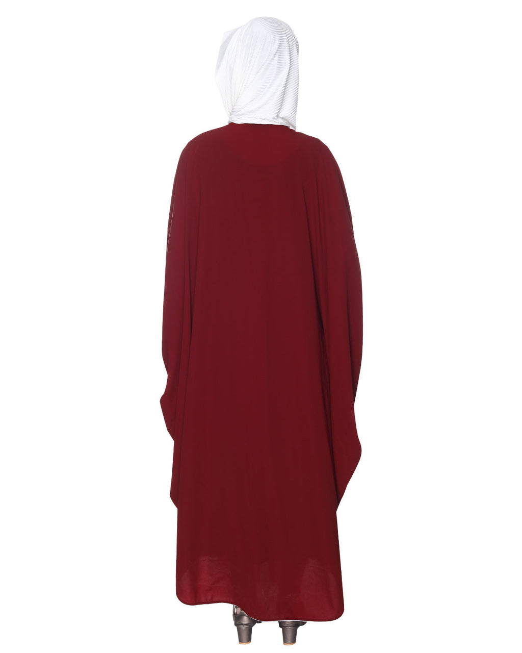 Dimensional Design Embroidered Kaftan Maroon