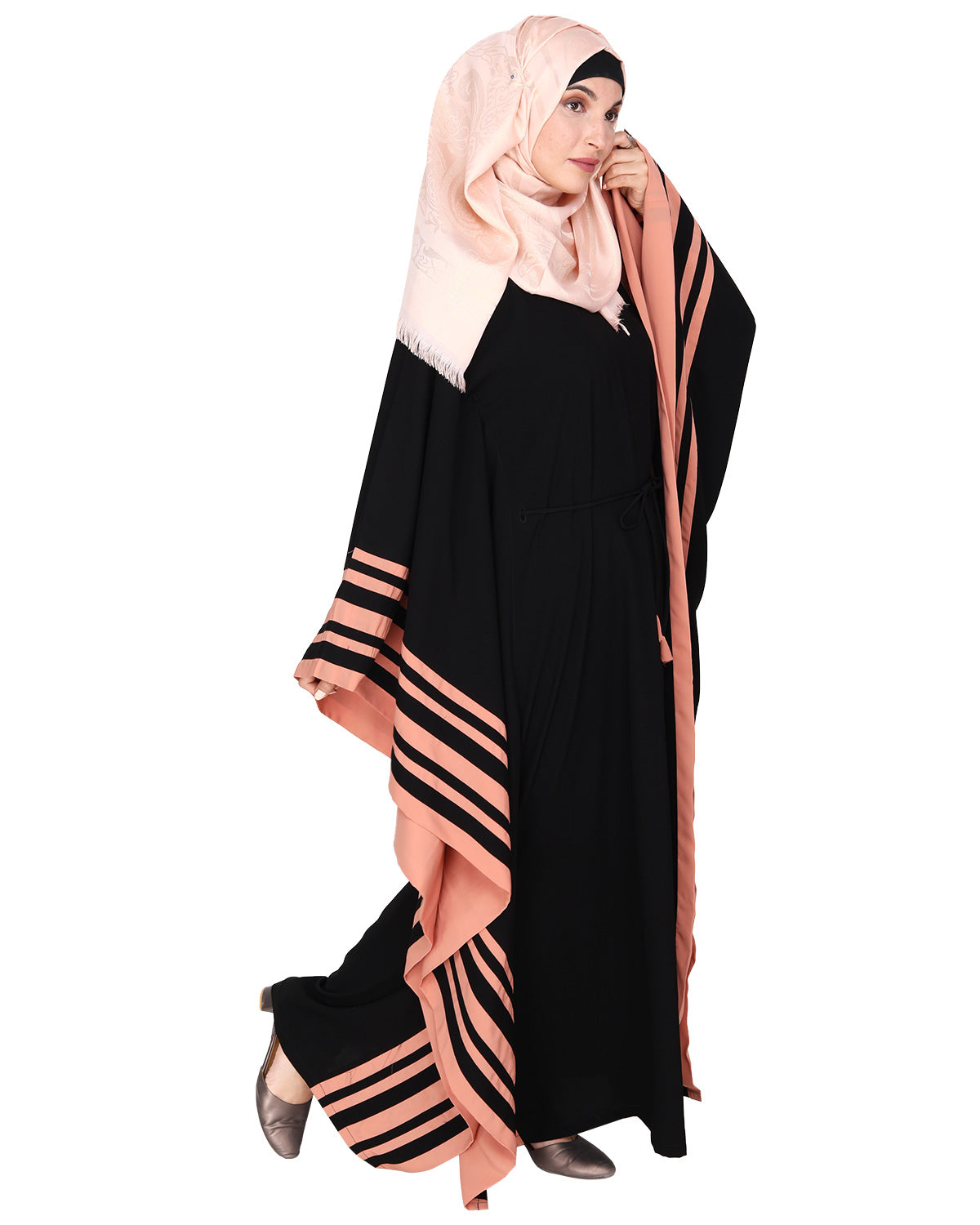 Kaftan with Striped Border