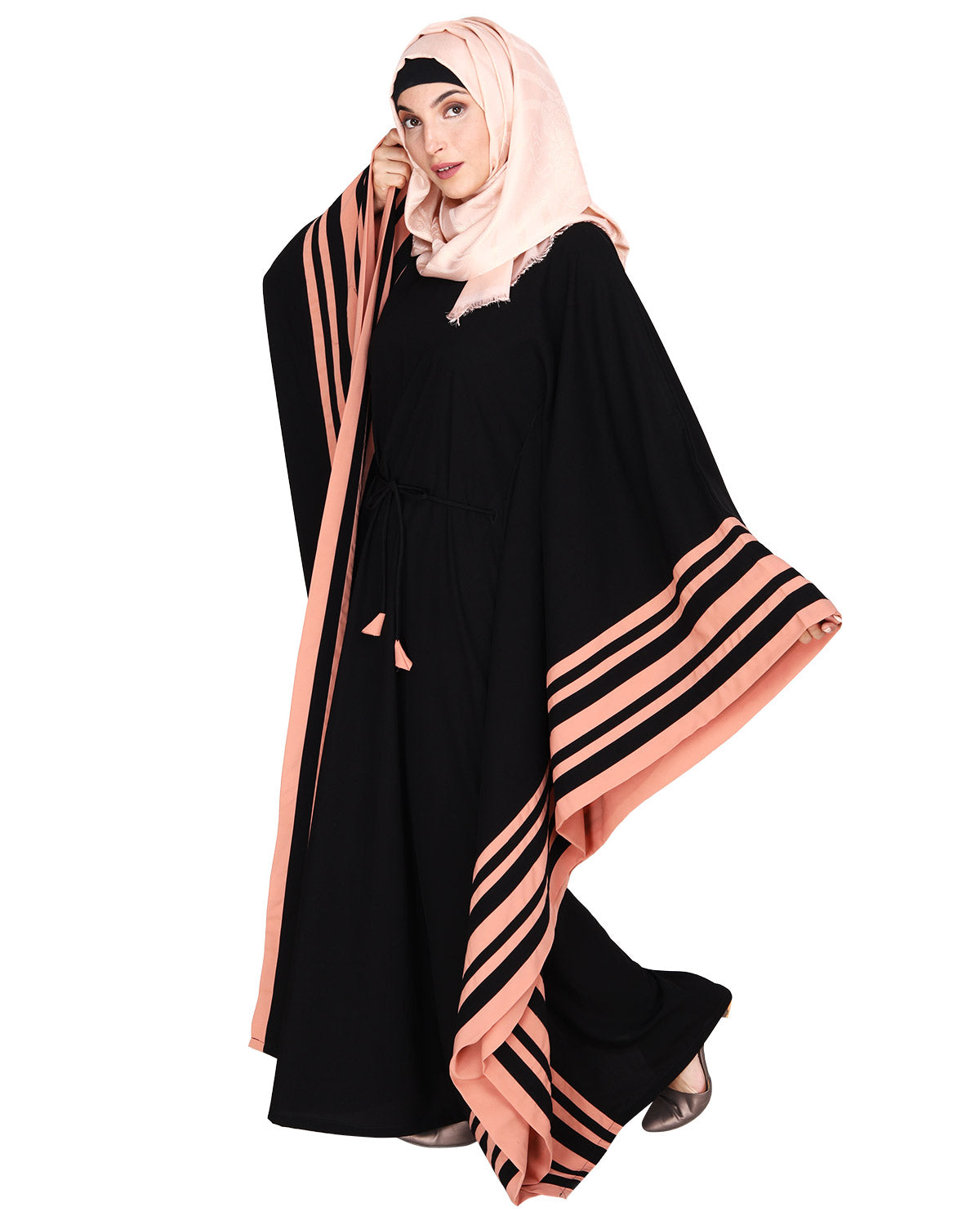 Kaftan with Striped Border