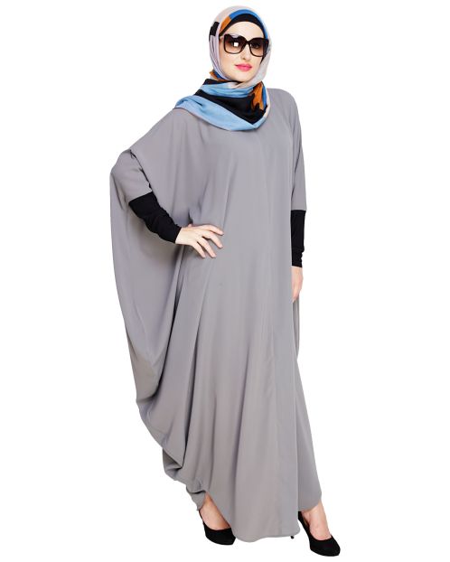 Quirky Jersy Sleeve Grey Kaftan