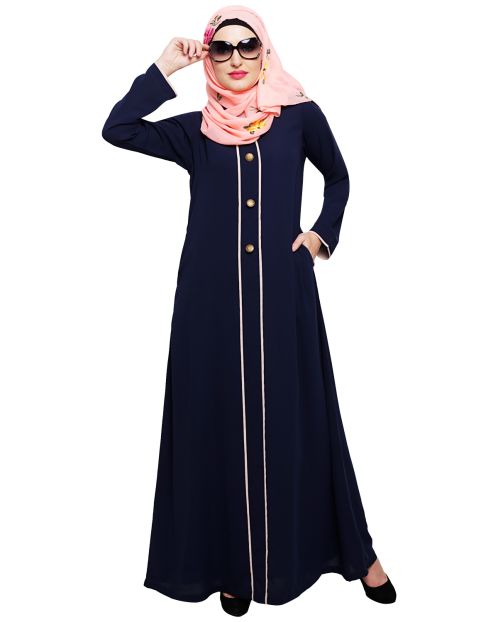 sleek Blue Abaya