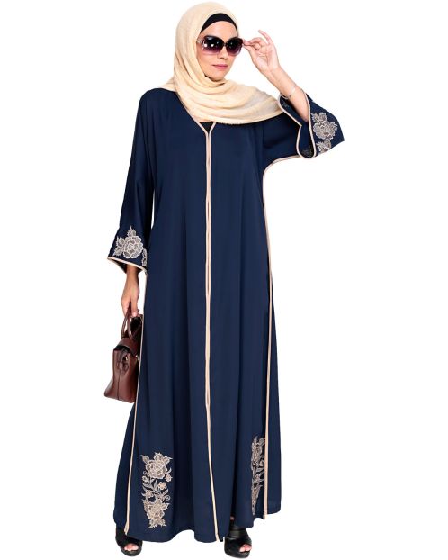 Bewitching Floral Dubai Style Embroidered Abaya