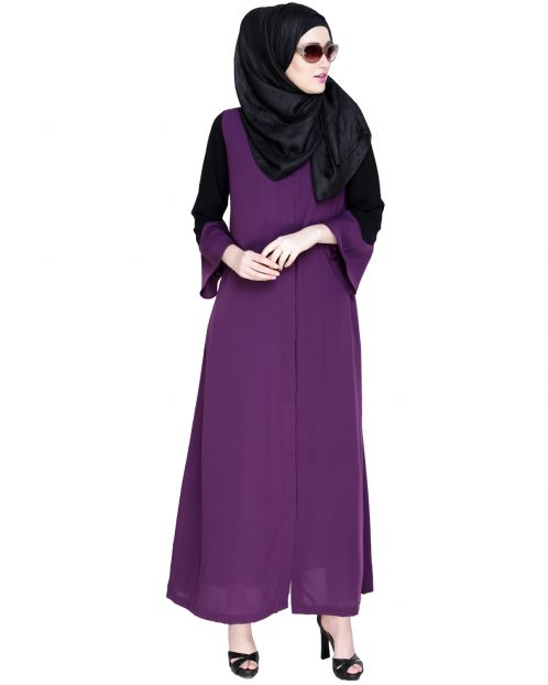 Folksy Purple Abaya